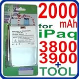 HQRP Battery Replacement 263897-001 233488-001 for HP Compaq iPaq 3900 / 3970 / 3950 / 3970 / 3975 / PDA Models + Screwdriver and Installation MANUAL