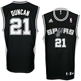 Tim Duncan San Antonio Spurs BLACK Replica NBA YOUTH Jersey