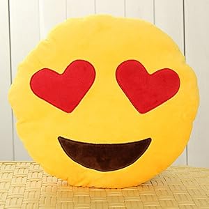 32cm Emoji Smiley Emoticon Yellow Round Cushion Pillow Stuffed Plush Soft Toy