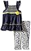 Kids Headquarters Girls' Smocked Chambray Tunic and Printed Capri