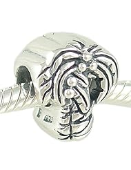 Sterling Silver Biagi Palm Tree Bead fits European Charm Bracelet