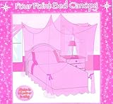 Pink Four Corner Princess Canopy Queen - SHIP PM 2-3 DAY DELIVERY Pink Four Corner Princess Canopy Queen - SHIP PM 2-3 DAY DELIVERY
