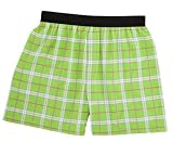 Lime Plaid check flannel cotton boxers boxer shorts available in 8 sizes