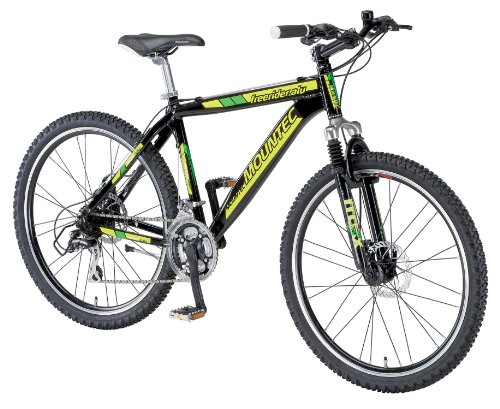 Mountec Herren Alu-MTB 24-Gang Kettenschaltung 2 Scheibenbremsen, glanzschwarz, 26