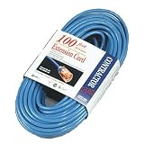 Coleman Cable 02469 14/3 SJTW Low-Temp Outdoor Extension Cord with Lighted End, 100-Foot