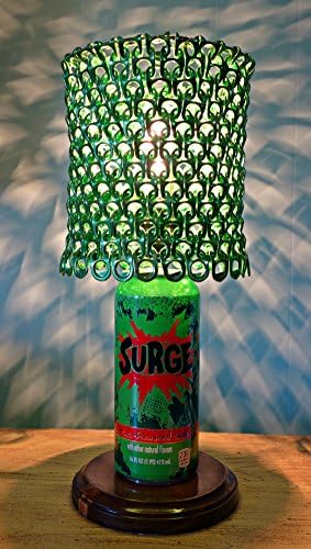 Surge Soda Can Lamp with Metallic Green Pull Tab Lampshade - The Ultimate 90s Throwback Lamp