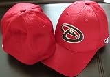 MLB Flex FITTED Med/Lg Arizona DIAMONDBACKS Home Red Hat Cap Mesh