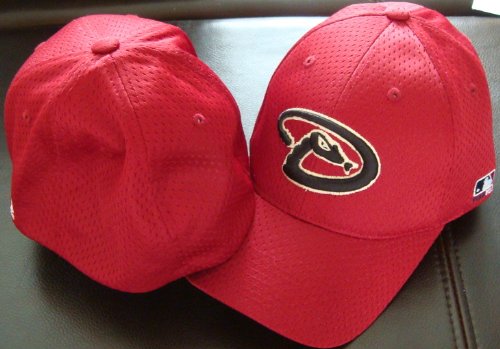 MLB Flex FITTED Lg/XL Arizona DIAMONDBACKS Home Red Hat Cap Mesh
