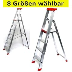 Alu Stehleiter PRO Serie - 8 Gr��en w�hlbar (3 bis 12-stufig), 6-stufig