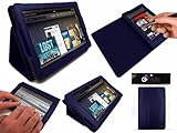 Schutzhülle für Kindle Fire 7 Zoll NICHT HD Model - Tablet Case in BLAU von G-HUB - Kunstleder PropUp Stand Case / Cover mit BONUS: G-HUB ProPen Stylus - (Fall / Hülle / Schutzhülle) für Amazon Kindle Fire 7