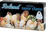 Roland Fancy Razor Clams From Chile, 4-Ounce Can (Pack of 6) by Roland On Sale