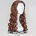 miss u hair Long Brown Curly Wig Women Wavy Halloween Party Cosplay Wig