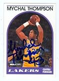 Mychal Thompson Autographed/Hand Signed Basketball Card (Los Angeles Lakers) 1989 Hoops #4