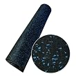 Rubber-Cal Elephant Bark Rubber Flooring - 3/8 inch x 4ft Wide Rubber Mats - Blue Dot