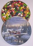 Scott's Cakes Assorted Mix Jelly Belly Jelly Beans in a Sleigh Ride Tin