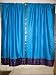 2 Skyblue Art Silk Sari Drapes Curtains Panels Window Treatment Rod Pocket 84"