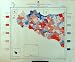 1933 Colour Map Italy Statistics Catania Land Ownership