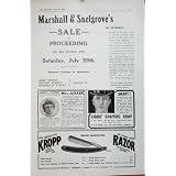 1905 Advert Marshall Snelgrove Kropp Razor Gibbs Ganesh by Original old antique victorian print