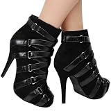Jones Strappy Ankle Boots BLACK