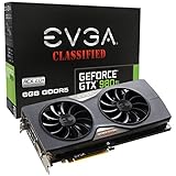 EVGA GeForce GTX 980 Ti 6GB CLASSIFIED GAMING ACX 2.0+, Whisper Silent Cooling w/ Free Installed Backplate Graphics Card 06G-P4-4998-KR