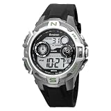 Armitron Mens 408197GRN Sport Silver-Tone Silv