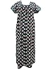 Womans Kaftan Dark Blue Multi Print Caftan Maxi Dress Muumuu Lounger L