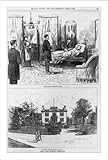 Historic Print (L): The late Roscoe Conkling - [2 images]: 1. The sick room at the Hoffman House [NYC]. 2. T