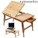 100% Natural Bamboo Foldable Laptop Table, Folding Bed Table, FBT04 + A placemat Free!