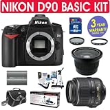 Refurbished Nikon D90 12.3MP Digital Camera + Nikon 18-55mm VR Lens + .40x Fisheye Lens + UV Filter + CPL Filter + 8GB Memory Card + Camera Bag + 11 Piece Kit + 3 Year Warranty Refurbished Nikon D90 12.3MP Digital Camera + Nikon 18-55mm VR Lens + .40x Fisheye Lens + UV Filter + CPL Filter + 8GB Memory Card + Camera Bag + 11 Piece Kit + 3 Year Warranty
