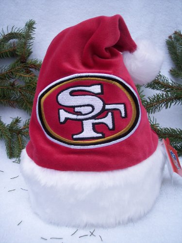 SF 49ERS BABY INFANT STADIUM SANTA HAT 0-6 MONTHS