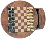 Wood Expressions Travel Camphor Round Chess Set