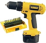 Dewalt 12 Volt Cordless Drill Driver with Free Dewalt Bit Set
