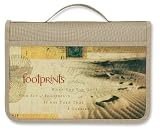 Footprints Canvas Book & Bible Cover