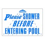 Hydro Tools 8985 "Please Shower" Pool Sign
