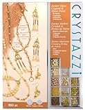 Crystazzi Jewelry Making Kit, Amber Glow Crystal and Glass Pearl