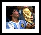 Diego Maradona Team Argentina - 1986 World Cup Trophy - Framed 8x10 Photograph