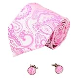 Y & G Bl&uuml;ten rosa Krawatten Geschenk f&uuml;r beste Mann formalwear Krawatten Manschettenkn&ouml;pfe gesetzt A2012 gesetzt