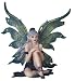 Seated Floral Blue/green Fairy Figurine - 6.25"