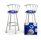 2 Indianapolis Colts NFL Football Themed Specialty / Custom Chrome Barstool ....