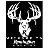 Remington Country White Die-Cut Vinyl Decal - Large R Buck (17423)