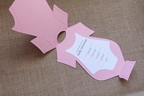 Baby Shower Invitation by MoonlightStamper (Baby Pink) Set of 10