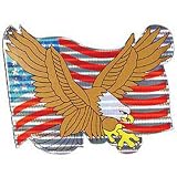 American Flag & Bald Eagle Sticker