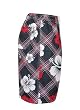 Boys Swim Trunks with pockets. Black/Red Floral Sizes M-SM