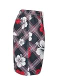 Boys Swim Trunks with pockets. Black/Red Floral Sizes M-SM