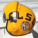 LSU Tigers Fighter Pilot Helmet - NCAA Football Airforce - USAF Military Motorcycle Louisiana State
