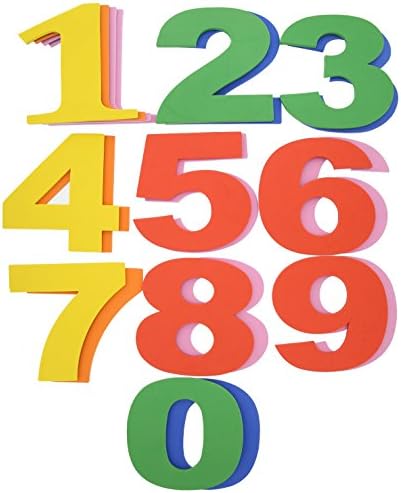 Numeric Refrigerator Magnets: 0 - 9: 3 yellow, 4 green and 4 red