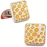 Designer Robert Graham Yellow Spotted Cufflinks