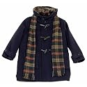 Rothschild Boys Navy Duffle Coat with Scarf