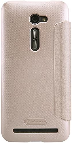 Asus ZenFone 2 ZE500CL 5 inch PU case, KuGi ® Rain style High quality ultra-thin PU Leather Case for Asus ZenFone 2 ZE500CL 5 inch smartphone. (Gold)
