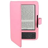 Pink Leather Cover Case Compatible with Amazon Kindle 3 3G WiFi Keyboard Ebook
